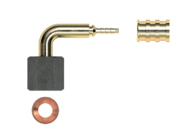 Gomax Press-Anschluss 7/16 UNF KCA02C Quadra DN2 90 Grad (Pack=10Stck)